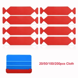 FOSHIO 10/50/100pcs Car Tools Vinyl Wrapping Squeegee Waterproof Felt Fabric Protect Cloth Carbon Fiber Film Window Tint Scraper