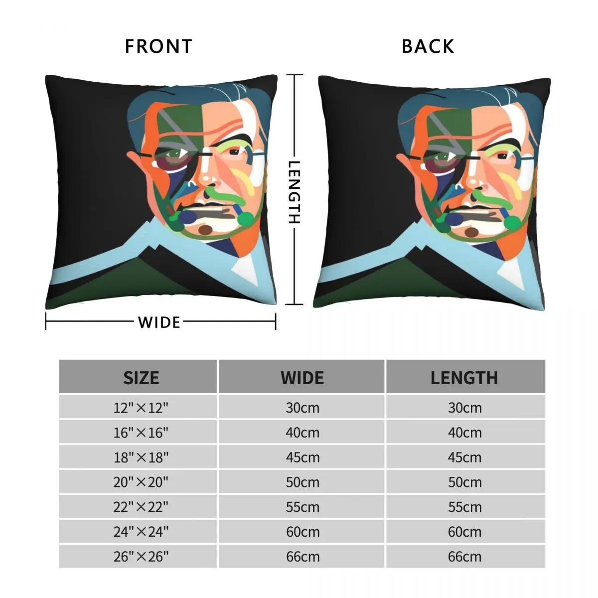 Stephen Colbert Square Pillowcase Polyester Linen Velvet Pattern Zip Decor Pillow Case Sofa Seater Cushion Cover