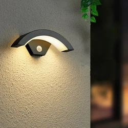 AC85-265V 12W 24W Infrared human body induction LED Wall Lamp Indoor and Outdoor Modern Minimalist Style IP65 Waterproof