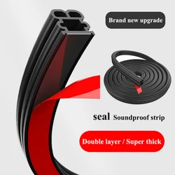 Car Door Seals Double-Layer Auto Stickers Soundproof Hood Car Accessories Rubber Door Car Anti-Collision Sealing Strip For Car