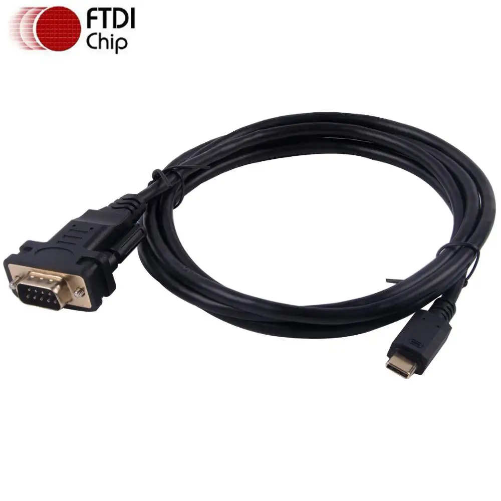 FTDI FT232RL USB C TYPE C to DB9 RS232 Serial Adapter Converter Cable 6ft Support Win11/10/8/7/XP/Android/Mac/Linux/Vista