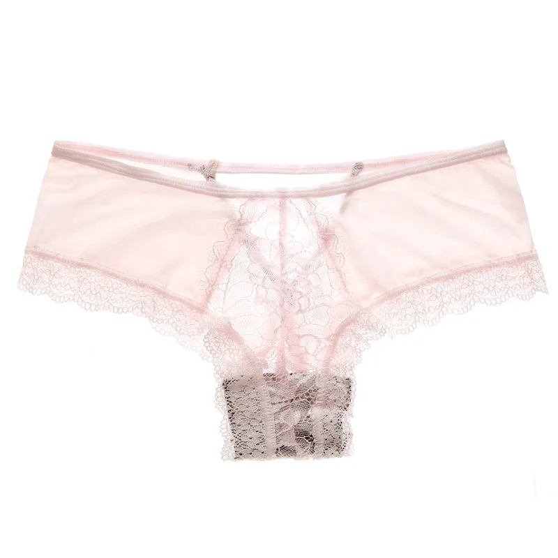 European version of the new triangle low waist lace hollow female silk underwear cotton crotch cross-border foreign trade