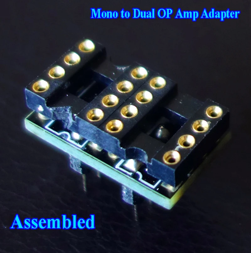 Gold-plated DIP8 Mono To Dual OP Amp Adapter Converter Socket For AD797 AD847 OPA128 Chips