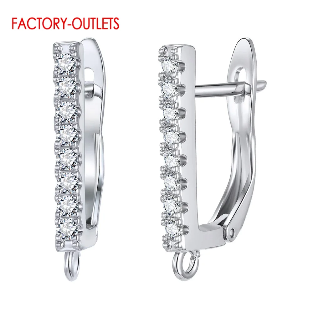 Factory Price Genuine 925 Sterling Silver Earring Findings Newest Korean High Quality Earrings Accessories For DIY Jewelry