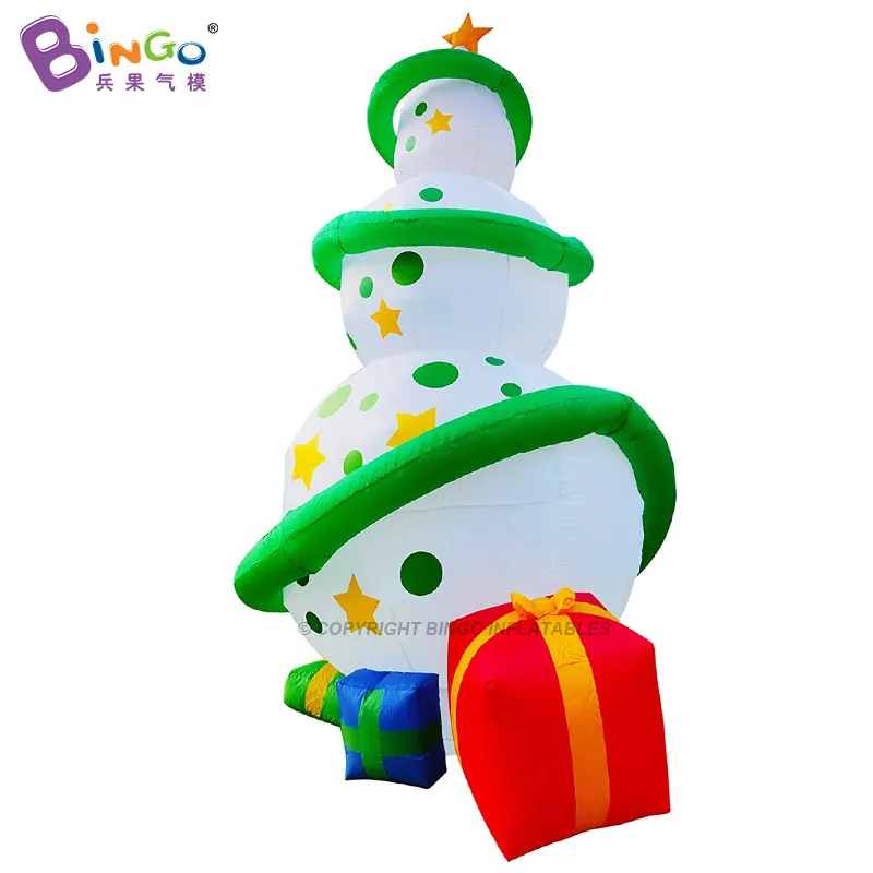 Exquisite 3.7 Meters Inflatable Christmas Snowman With Gift Balloon Toys For Xmas Outdoor Decoration - BG-FSD29