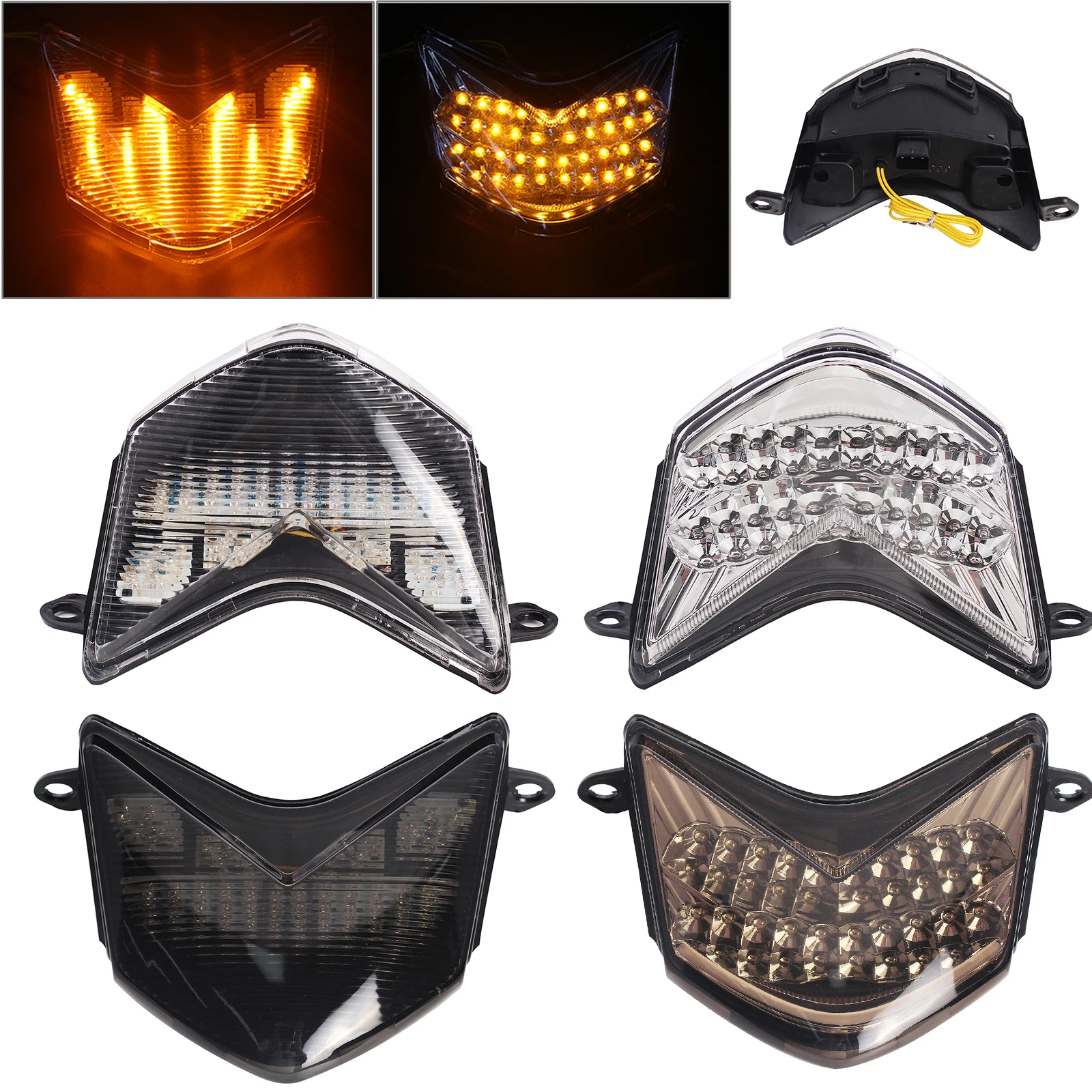 

For KAWASAKI ZX10R 2006-2007 Tail Lights Brake Assembly LED Steering Rear Tail Light Indicator Blinker Motorcycle Plastic