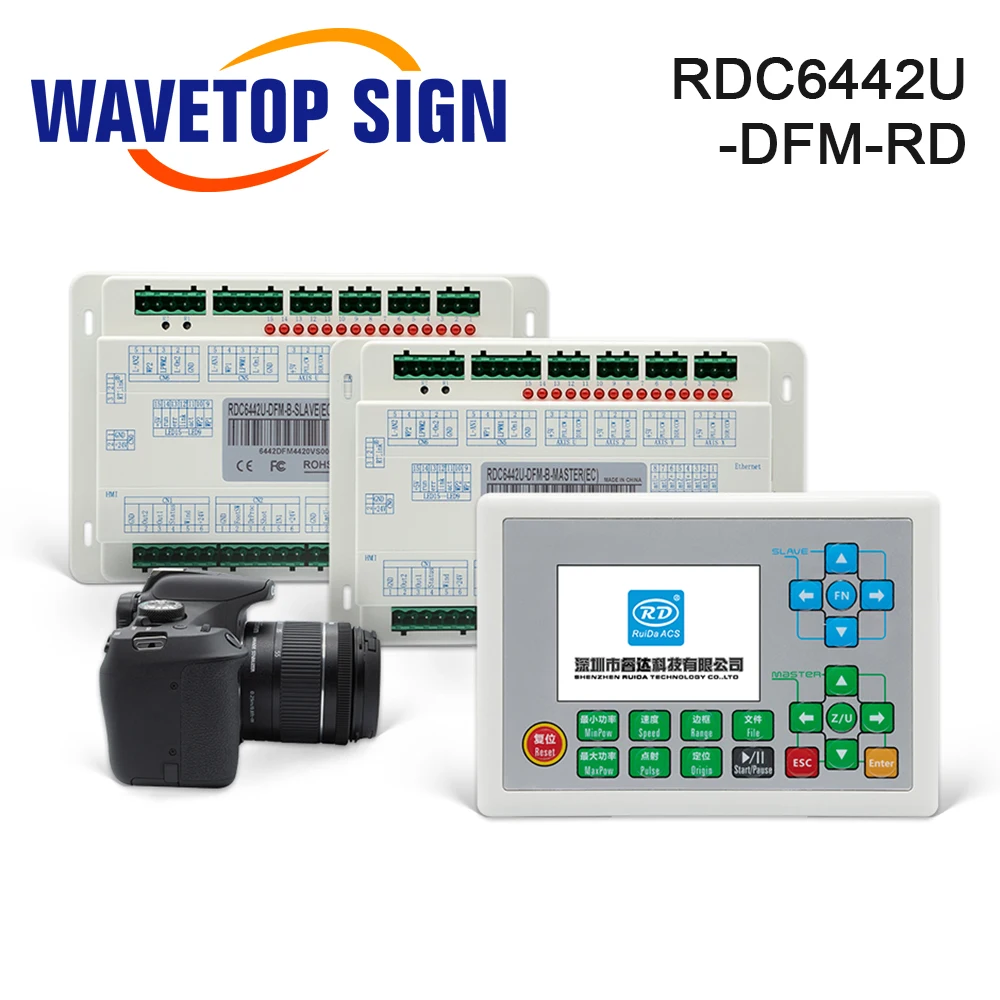 WaveTopSign Ruida RDC6442U CO2 Double-head Asynchronous Co2 Laser Cutting System For Co2 Laser Cutting Machine