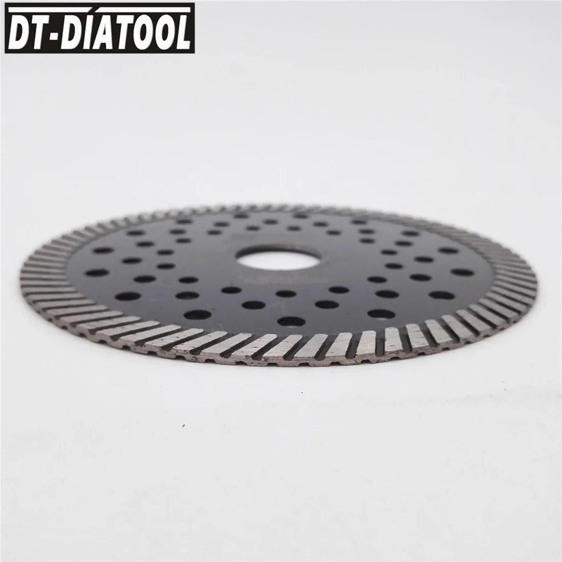 DT-DIATOOL 2Pcs Dia 115 + 125Mm Diamond Blade Smalle Turbo Multi Gat Zaagblad Doorslijpschijf Voor Graniet marmer