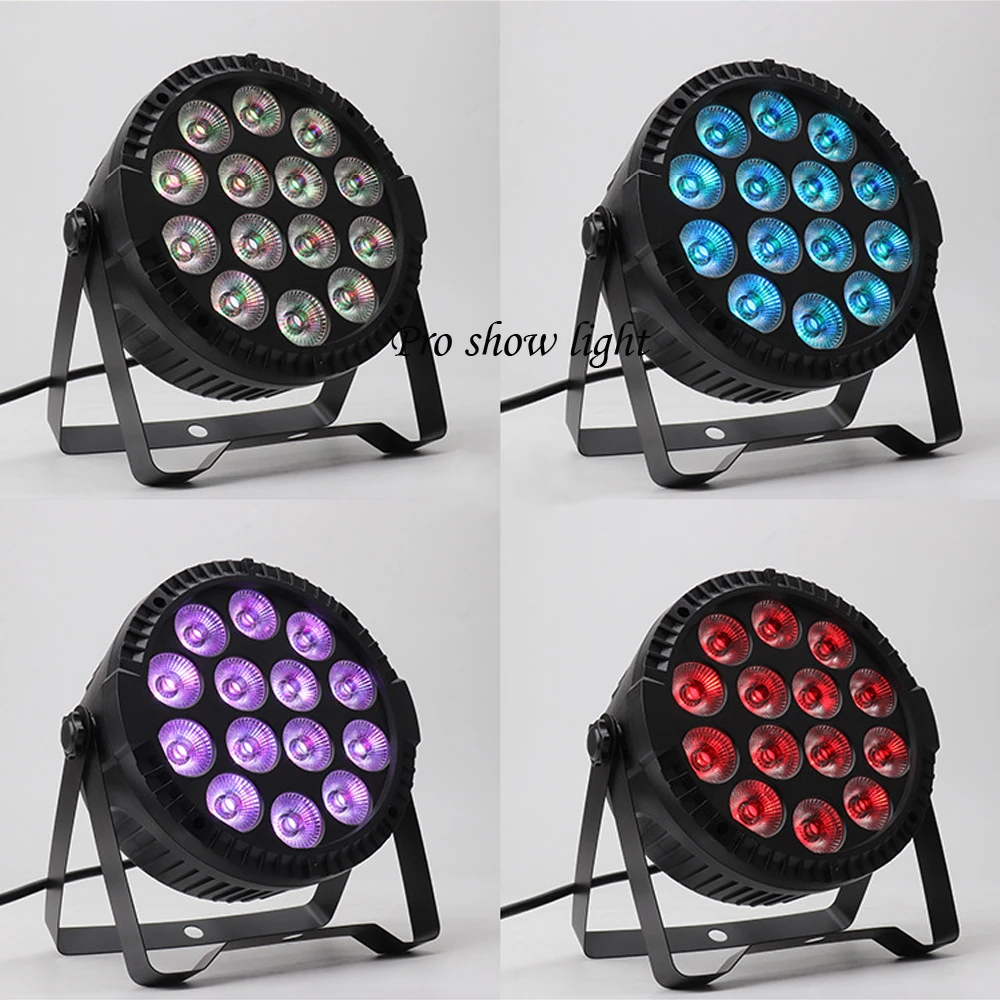 14X6W RGBW LED Par Light Dj Equipments Disco Light DMX Control LED Wash Light Stage Lighting Professional Flat LED Par 100% NEW