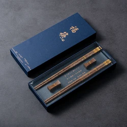 High Quality Premium Wooden Red SandalWood Gift Box Packaging Household Cylindrical Wooden Chinese Chopsticks Set Tableware