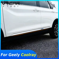 Vtear For Geely Coolray SX11 BelGee X50 exterior door trim strip accessories car frame chrome styling body stainless steel parts