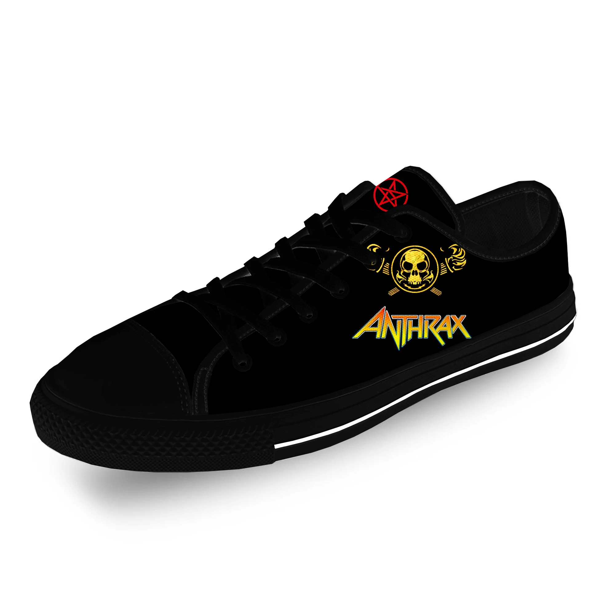 

Anthrax Rock Band Hot Cool Casual Cloth Fashion 3D Print Low Top Canvas Shoes Men Women Lightweight Breathable Sneakers