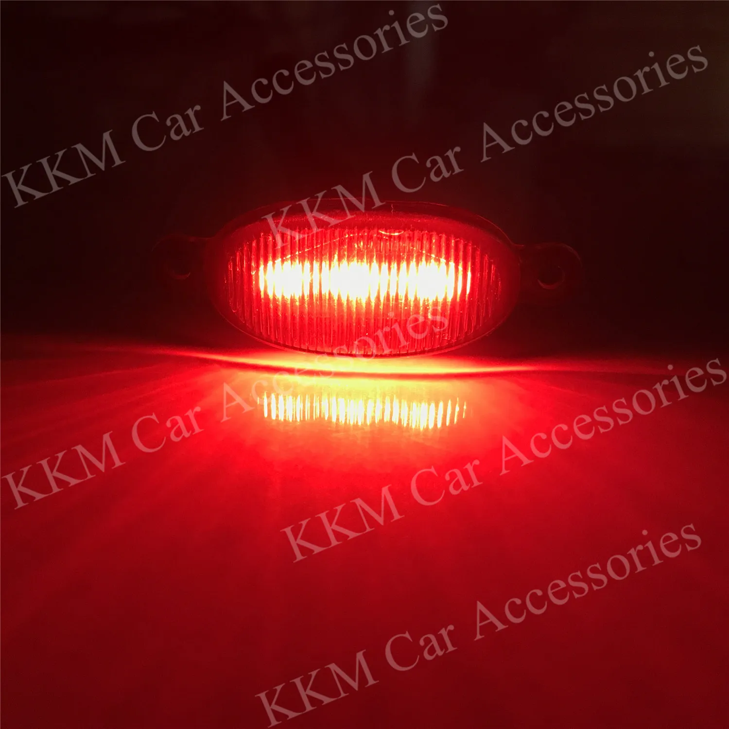 4X Smoked Lens Red LED Day Running Lights Car Front Grille Light Strobe Emergency Flash Warning Lamps Universal