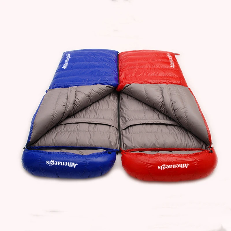 Ultra-Light White Goose Down 400g/600g/800g/1000g Filling Can Be Spliced Envelope Adult Breathable Sleeping Bag