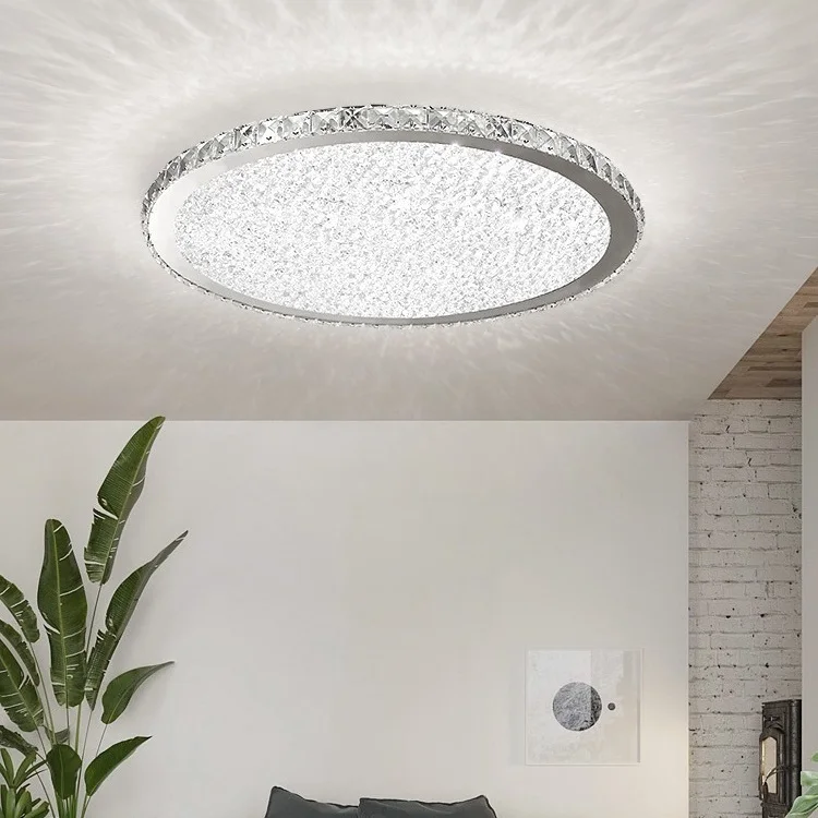 Modern Crystal Ceiling Light Fixtures Bedroom LED Lights Round Ceiling Lamp Home Lighitng Luminaire Living Room Plafon Avize