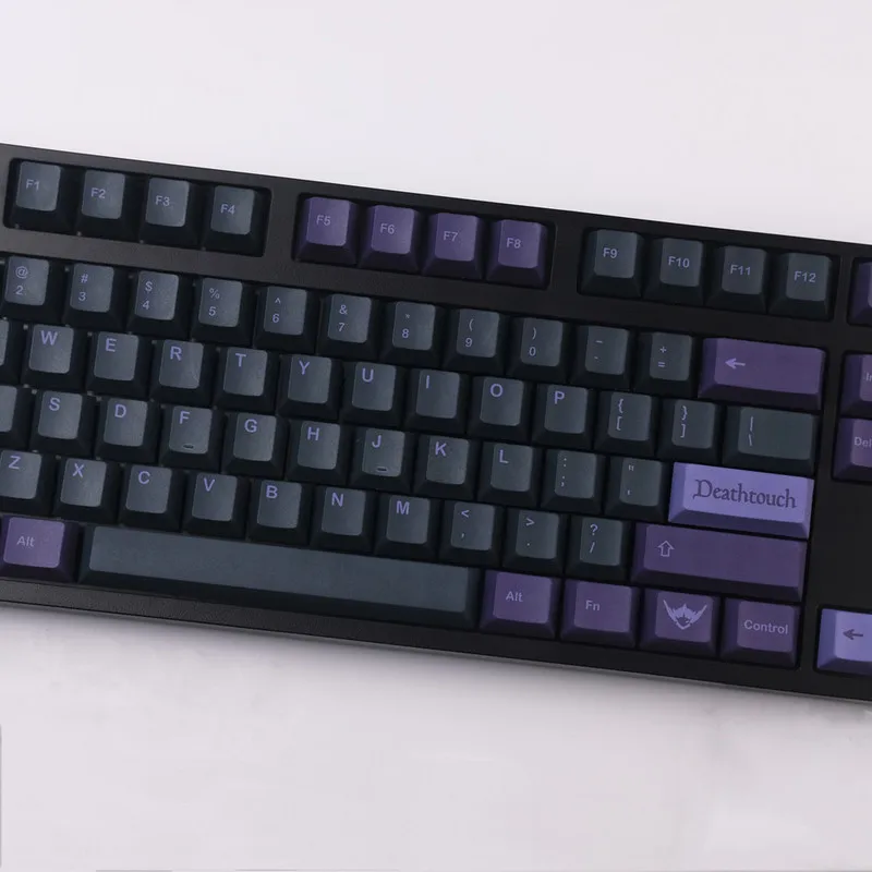 141key/set GMK Black Lotus Keycaps PBT Dye Subbed Key Caps Cherry Profile Keycap With 2.25U 2.75U 3U 7U Spacebar ISO Enter