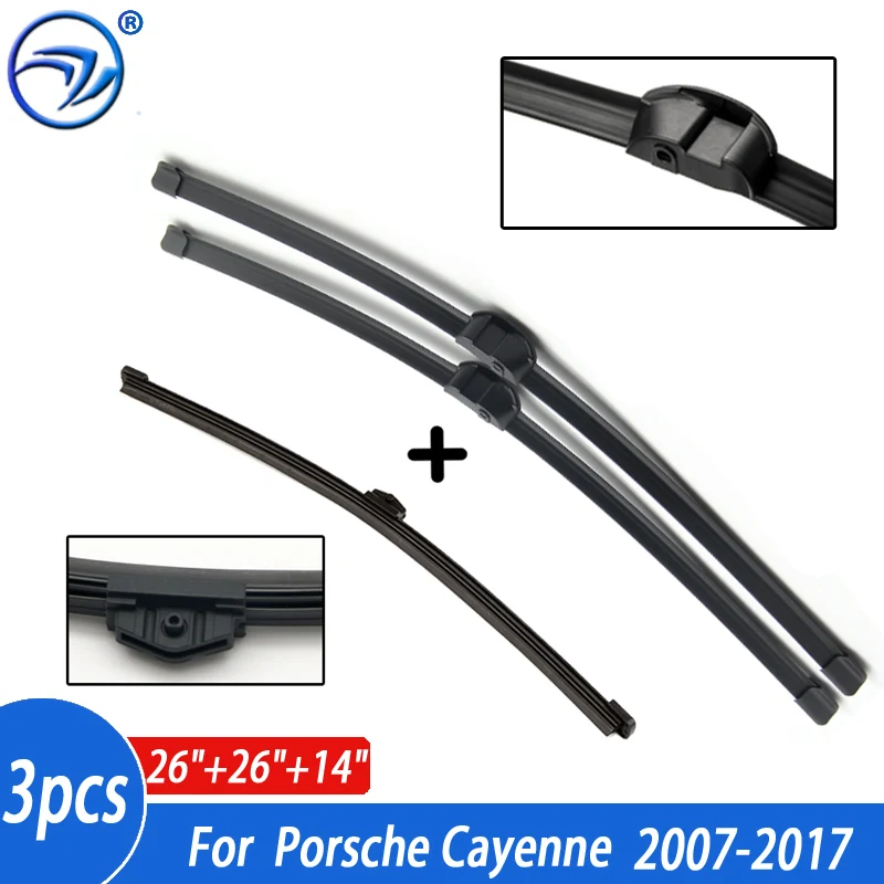 Wiper LHD RHD Front Wiper Blades For Porsche Cayenne 2010- 2017 Windshield Windscreen Front Window 26