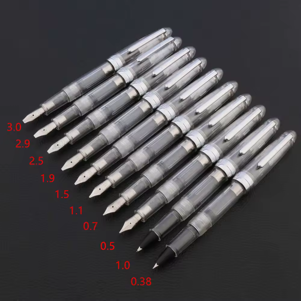 1 Pc קליגרפיה מזרקת עט פלסטיק שקוף גותי מקביל אמנות גוף אמנות שטוח טיפ ויניל ערבית עסקי משרד עט