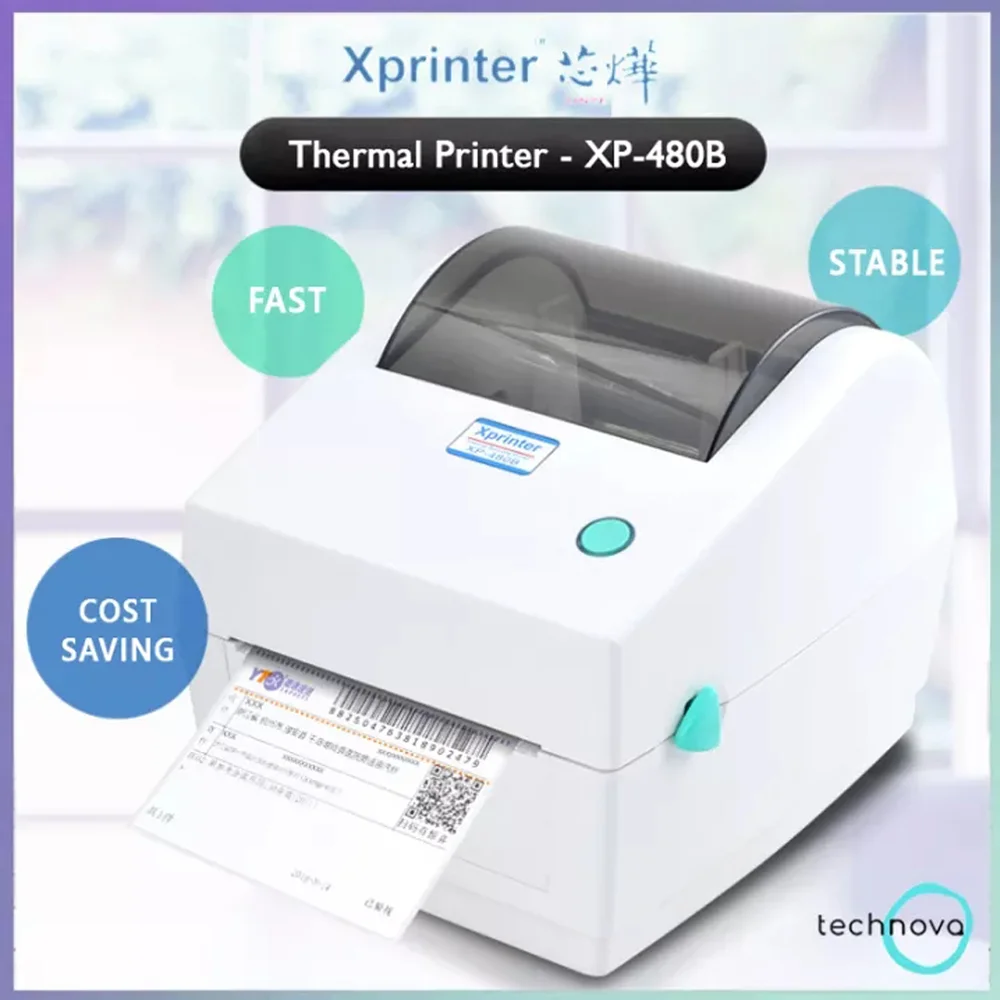 XP-420B/480B  4 Inch Label Printer No Ink Directly Print From Thermal Printer Support Mac And Windows Wifi Sticker Printer Label