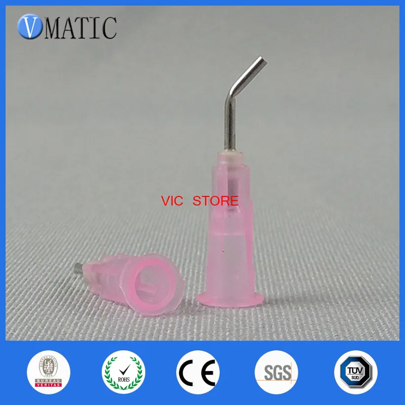 

Free Shipping Plastic Glue Dispensing Needles 18G 1/2 Inch 45 Degree Bent Industrial Bent Syringe Dispenser Needles 100pcs