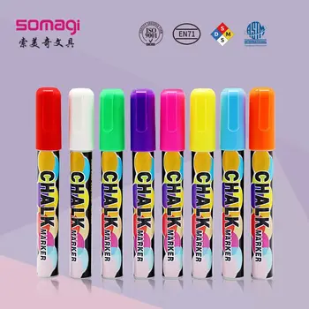 Teacher supplies 6mm liquid chalk pen dustless erasable chalk marker office and school accessories color blackboard pen