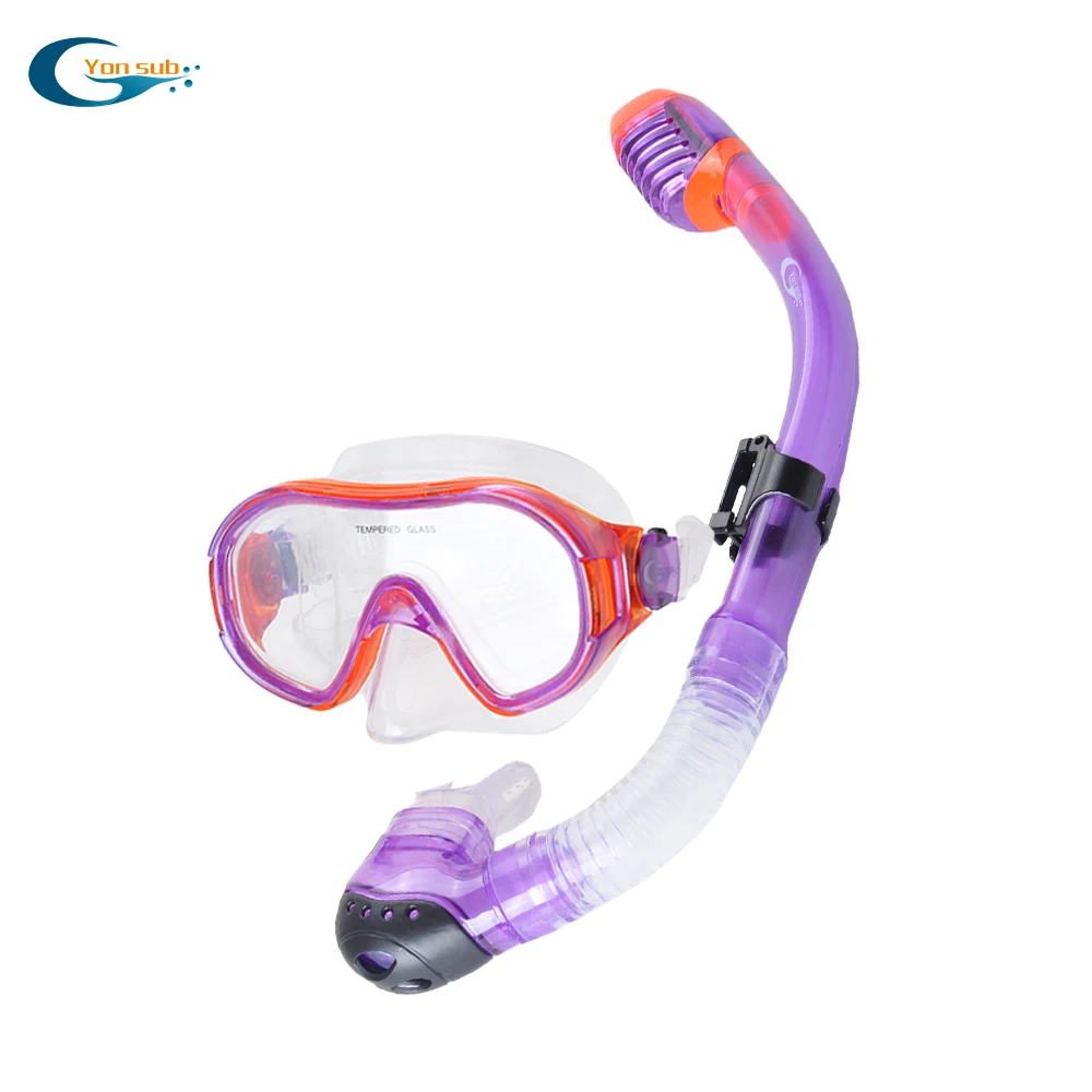 YONSUB Children's Swimming and Diving Mask Set Food Grade Liquid Silicone Mask Set Anti-fog Seal Diving and Swimming Gear