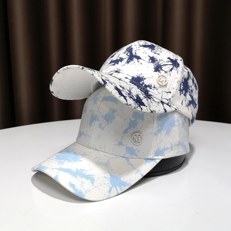 2021 New Baseball Cap Ladies Summer Thin Blue and White Anti-UV Hats Men\'s Outdoor Street Fashion Hip-hop Caps