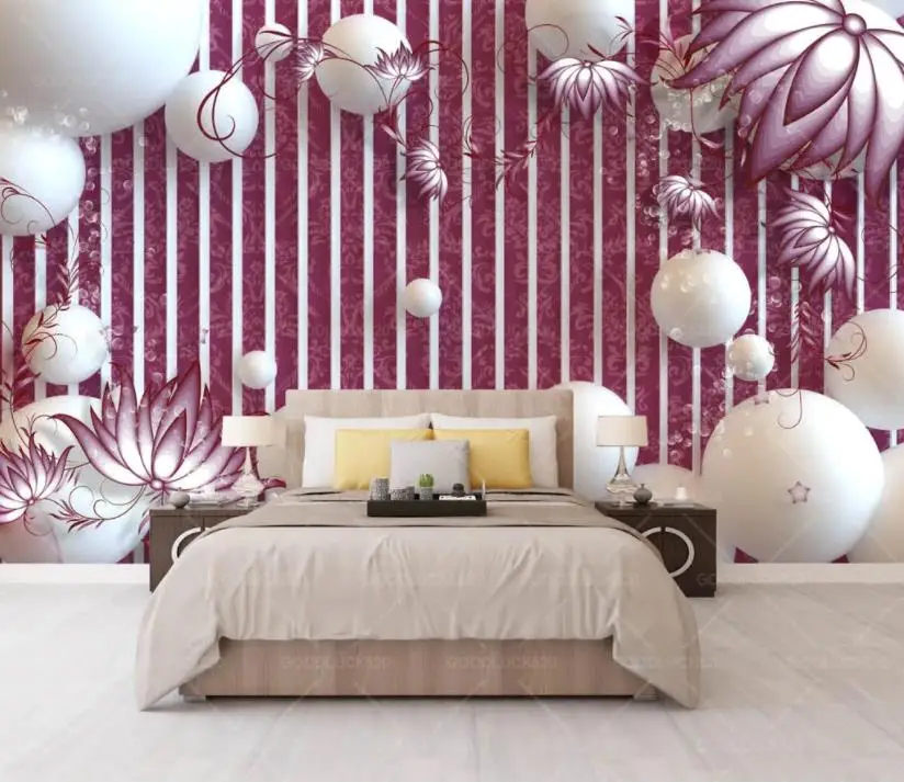 Custom 3D photo wallpaper murals Simple flower vine ball wall papers home decor Living room bedroom home improvement