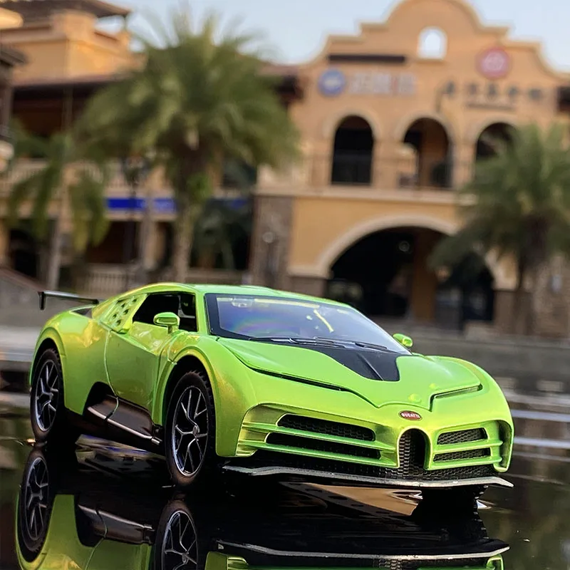 1:32 Bugatti Centodieci Carbon Fibre Alloy Sports Car Model Diecast Metal Toy Car Model Simulation Collection Childrens Toy Gift