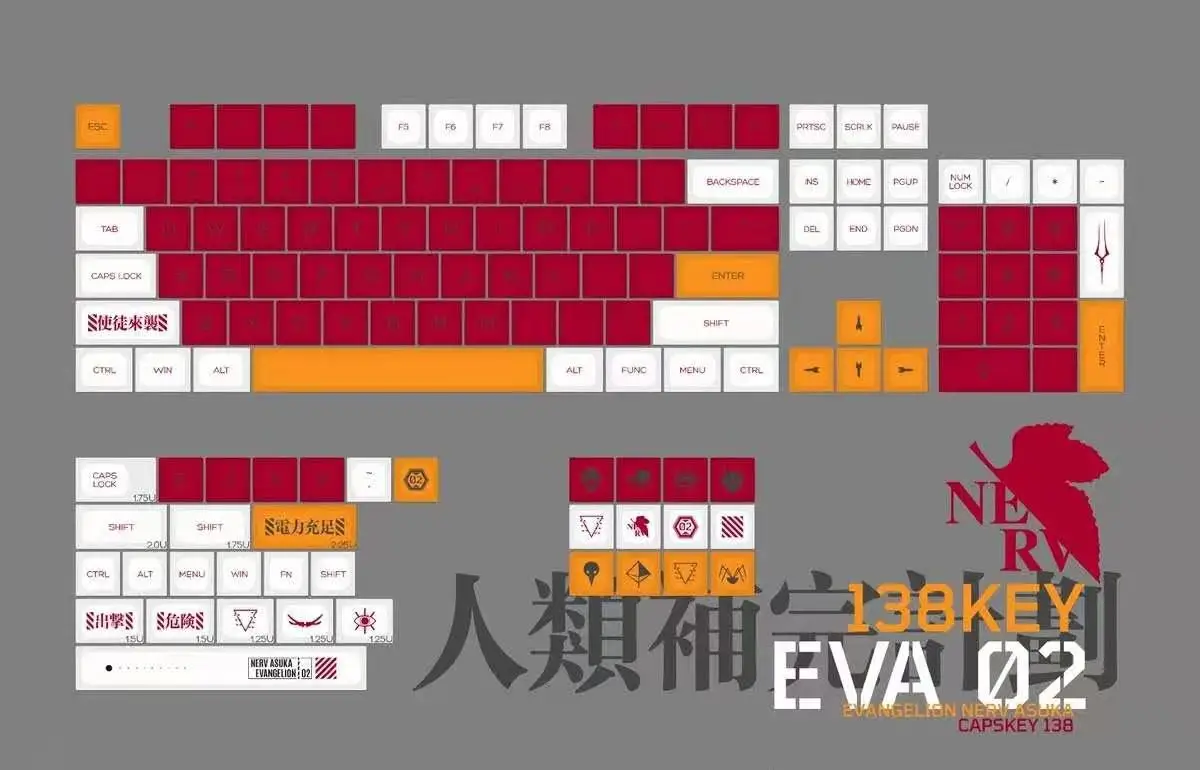 1 Set Pink White Red-white Theme Keycap PBT Dye Subbed Key Cap For MX Switch Mechanical Keyboard XDA Profile Keycaps