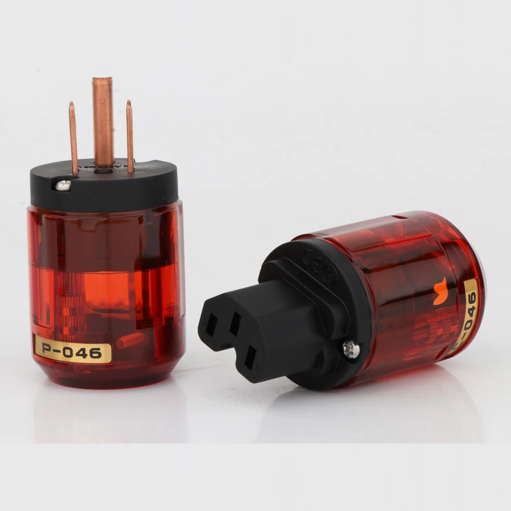 Пара штекеров питания Schuko Europe EU p-046E, 24-каратный позолоченный аудиоразъем IEC C15, гнездо-папа, аудиоразъем для DIY