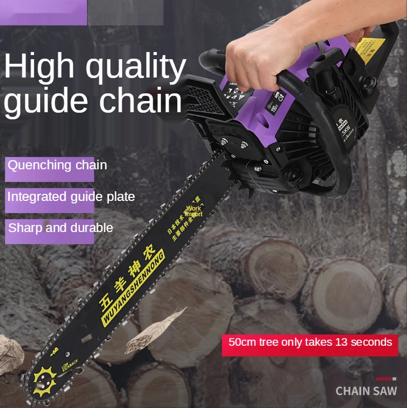 7.5 KW Gasoline Chainsaw Chainsaw Round Wood Logs High-Power Logging Saws Portable Garden Tools Chain Saw Logging Saws