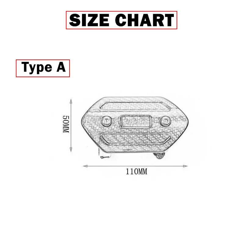 40-63mm Exhaust Muffler Cover Carbon Fiber Protector Heat Shield Cover Guard for Z250 Z900 R6 S1000RR ZX6R Scooter Pit Dirt Bike