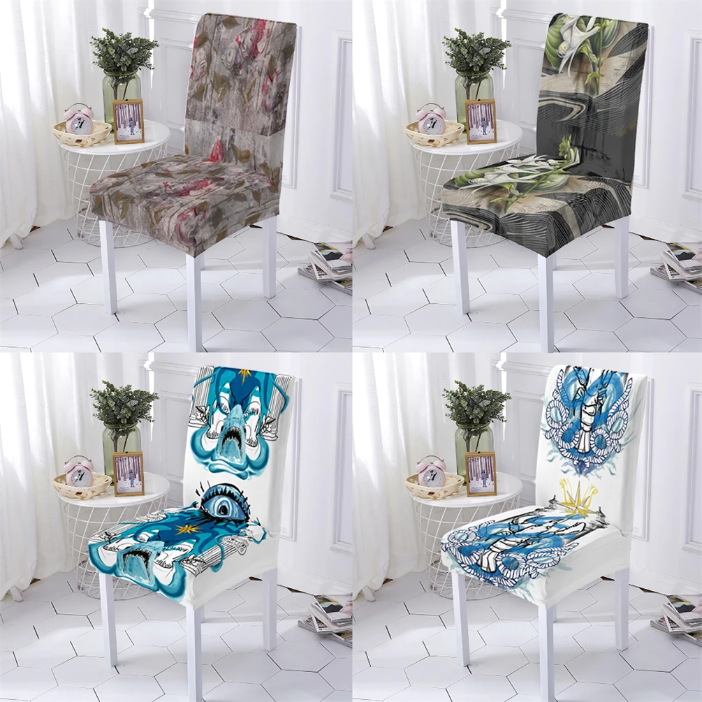 

Plant Flowers Style Dining Room Chairs Covers Dining Chairs Cover For Chair Eye Printing Covers For Armchairs Home Chair Cover