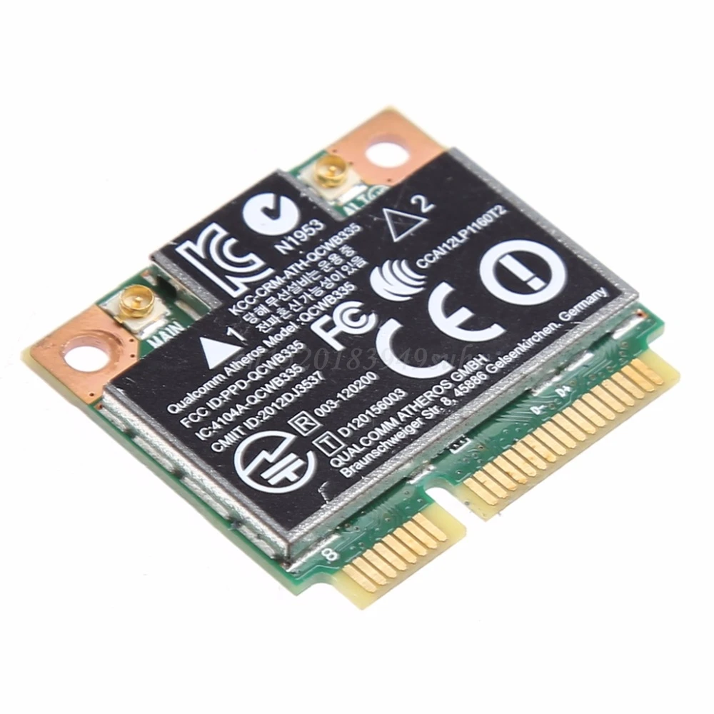 802.11b/g/n WiFi 블루투스 4.0 무선 하프 미니 PCI-E 카드, HP Atheros QCWB335 AR9565 SPS 690019-001 733476-001