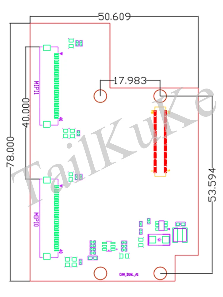 MIP interface of imx334 / imx290sensor board for hi3559a & hi3519a development board