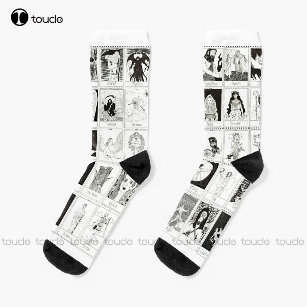 

Greek Gods Zeus Mythology Percy Jackson Hades Socks He Office Socks Christmas Fashion New Year Gift 360° Digital Print Custom