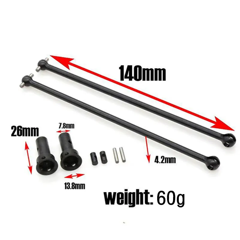 10Pcs Metal Front Drive Shaft CVD 92003 for HOBAO HYPER SST 1/8 RC Car Upgrade Parts Accessories