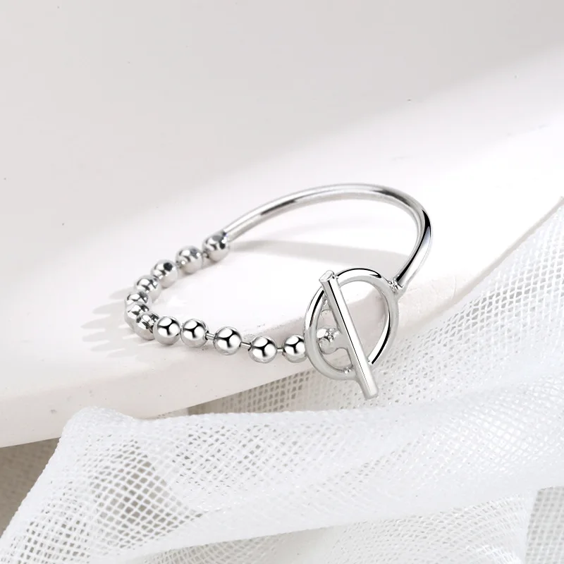 Hollow Circle Irregular Geometric Open Ring for Women Fashion Silver Color Rings Simple Jewelry Gifts Charms Girls Chain Bague