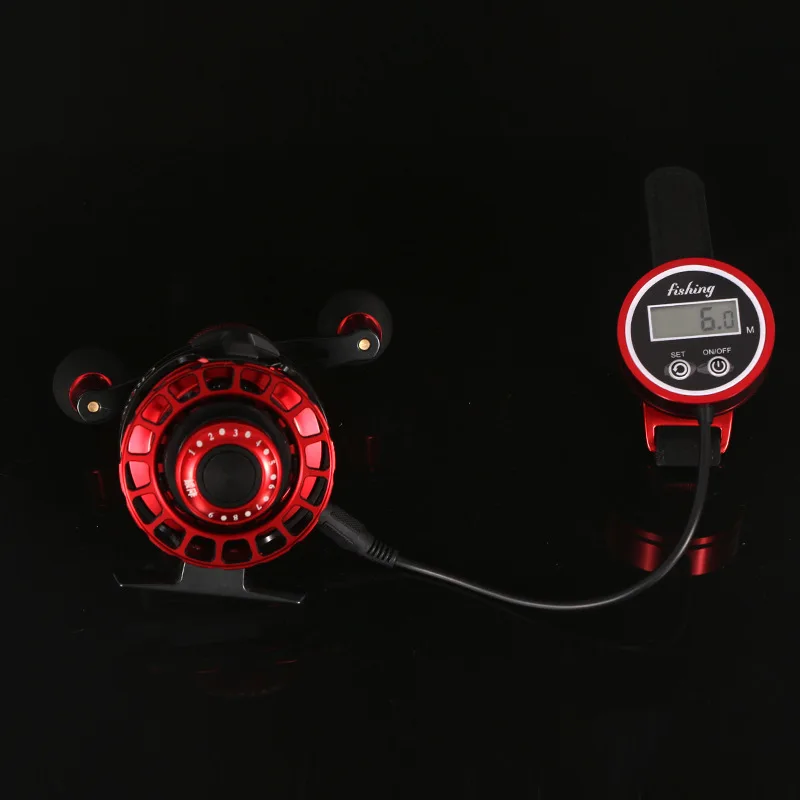 Digital display one button reset magnetic force slow down full metal raft fishing reel fishing tackle reel fishing gear 8BB