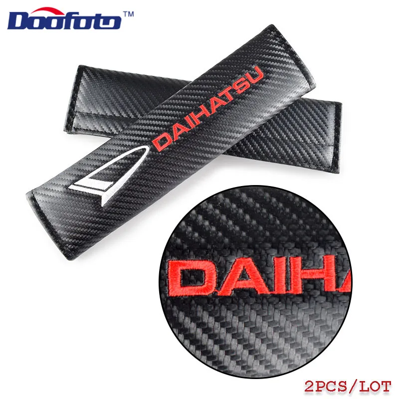 Doofoto Car Styling Seat Belt Cover Shoulder Protective Padding For Daihatsu Terios Sirion Mira Materia Rocky YRV Feroza Charade