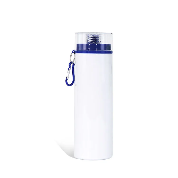 750ml Sublimation Blank Outdoor Aluminium Water Bottle with Straw Sports Hiking Camping Drink Bottles Eco-friendly with Hook