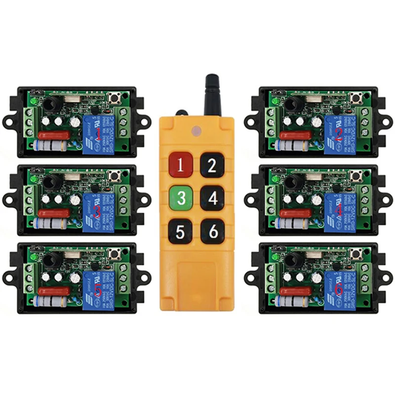 

2000m AC 220 V 1CH 1 CH 10A Wireless Remote Control LED Light Switch Relay Output Radio RF Transmitter And 315/433 MHz Receiver