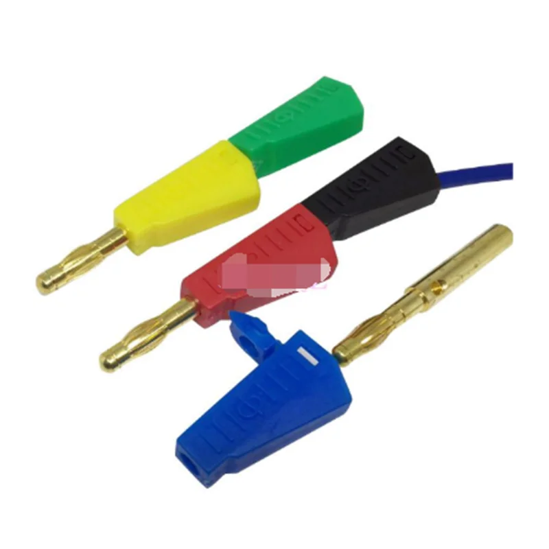 Flower Shape Banana Plug, Stackable, No Welding Screw Connection Method Connector Used for Terminal Test Probe, 4mm, 10Pcs