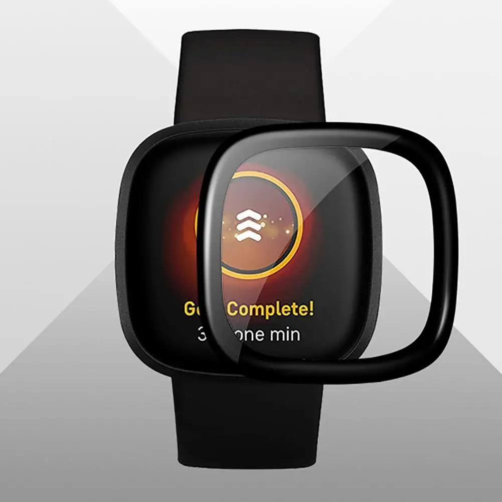 Screen Protector for Fitbit Versa 3 & Sense 3D Curved Edge Full Coverage Soft Protective Film for Fitbit Versa 3 (Not Glass)
