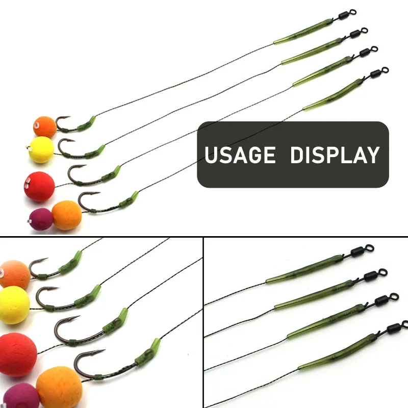 Aparejos de carpa listos para usar – Anzuelos tamaños 2,4,6,8 - imagen 2