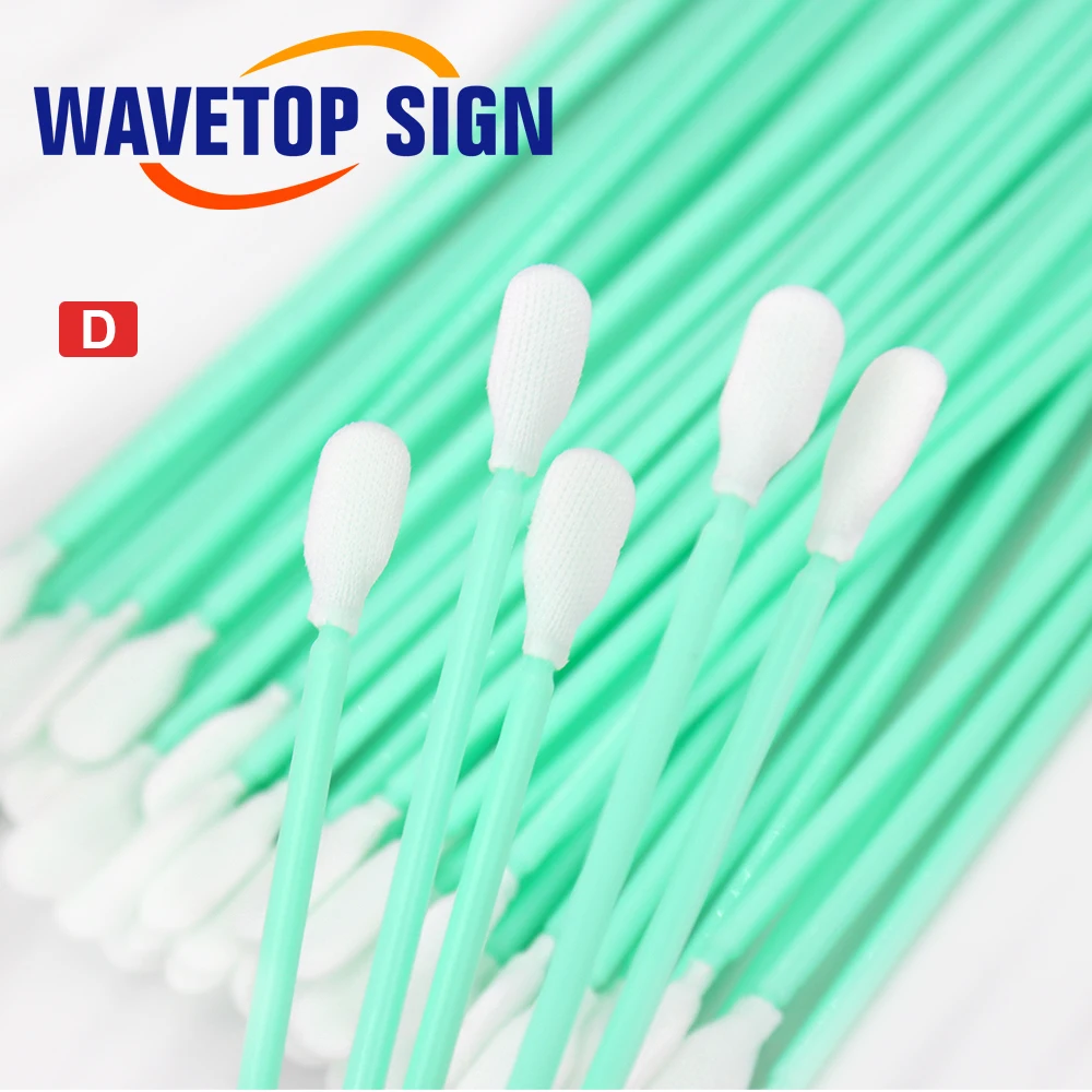 WaveTopSign 500Pcs Bag Cotton Swabs Dust-free Anti-static Cleaning Q-tips For Fiber Laser Machine Focus Lens Protection Windows
