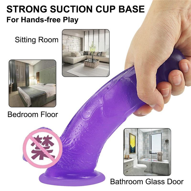 Huge Dildo Erotic Soft Anal Butt Plug Clear Realistic Penis Toy for Adult shop G-spot Massager Masturbators Sex Toys for Women