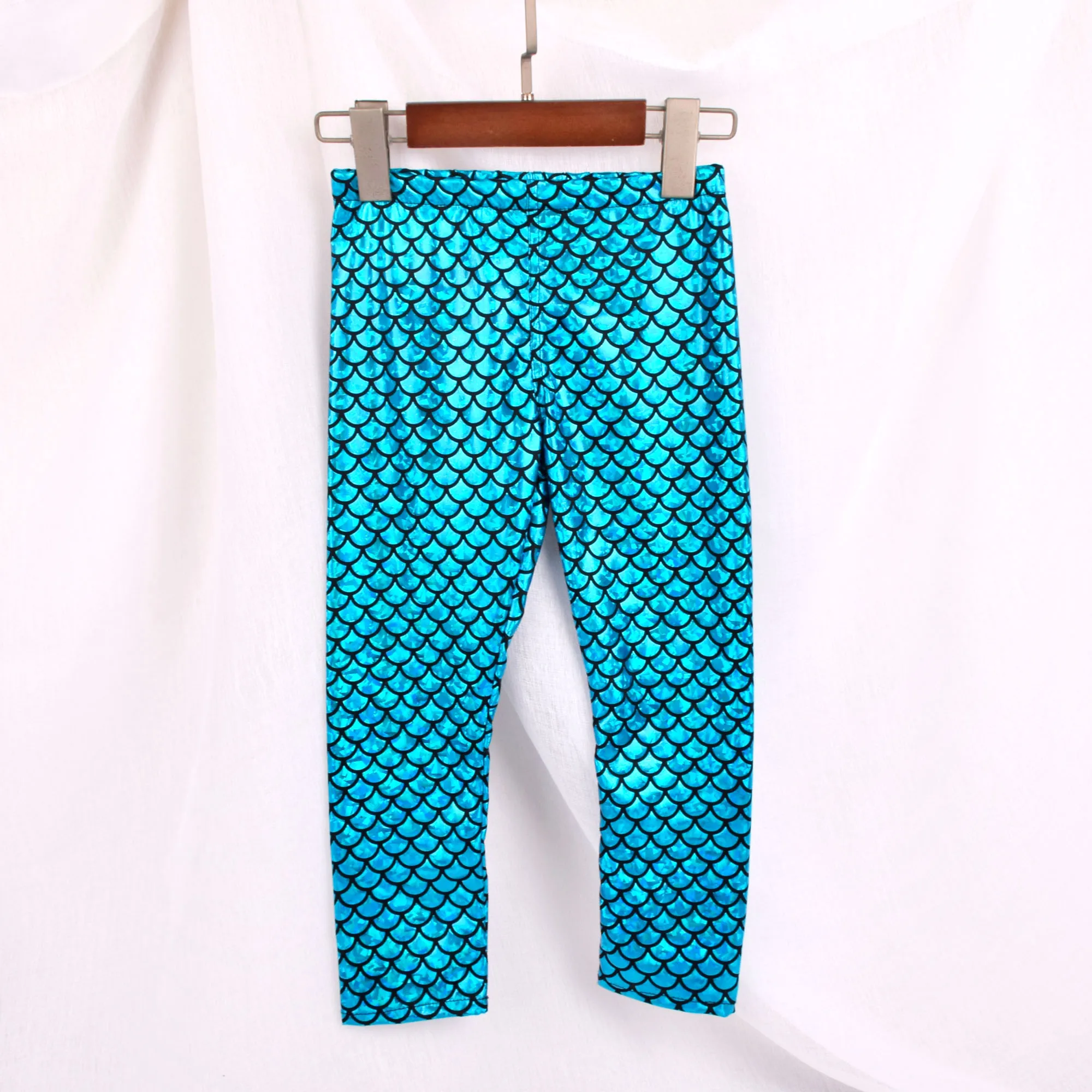 Mermaid Scale legging Autumn Kids Baby Girls Leggings Skinny Full Children Pants Leggins Girl Clothes 2-12Y