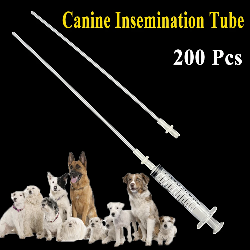 200PCS Wholesale Artificial Insemination Tube Catheter Disposable Semen Injection Sheep Goat Canine Clinic Pipe Pet Dog Plastic